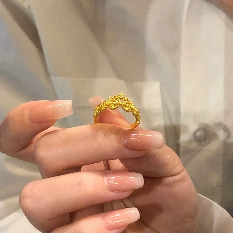 Addaline Adjustable PavŽ Crown Ring - Small PavŽ Crown Ring (Adjustable)