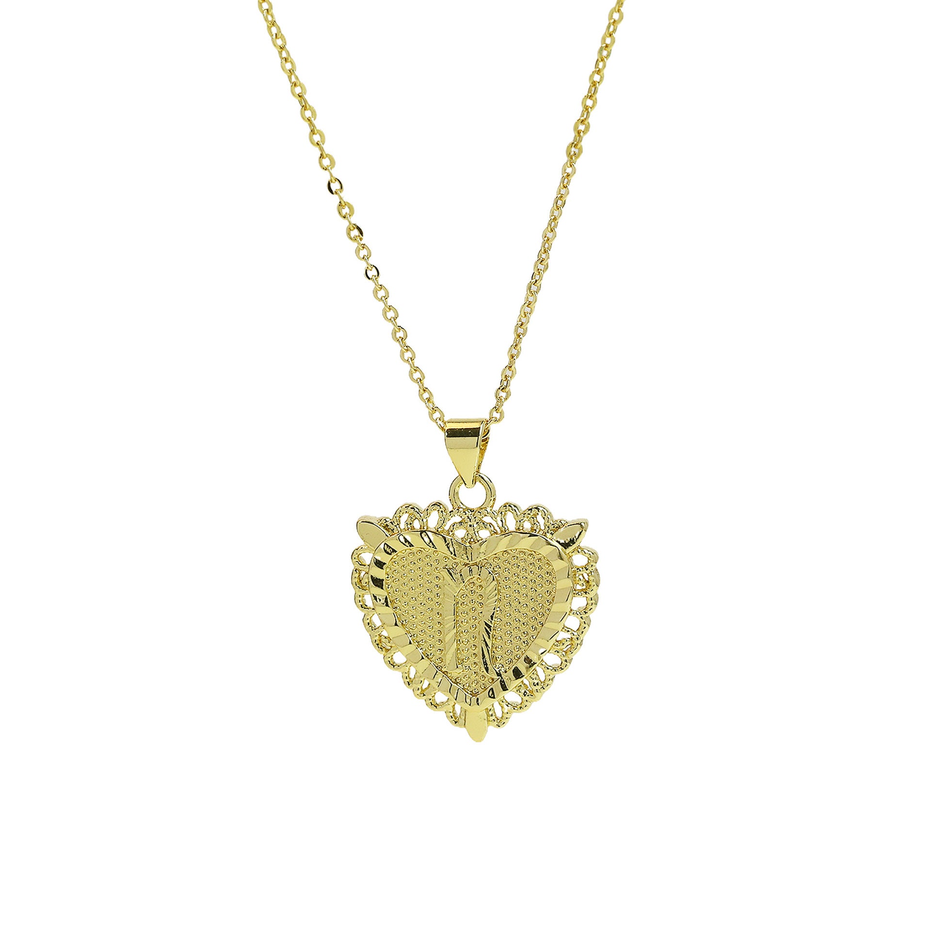 Jaidyn Dainty Initial Necklace - Necklace N [RN5TEHBG]