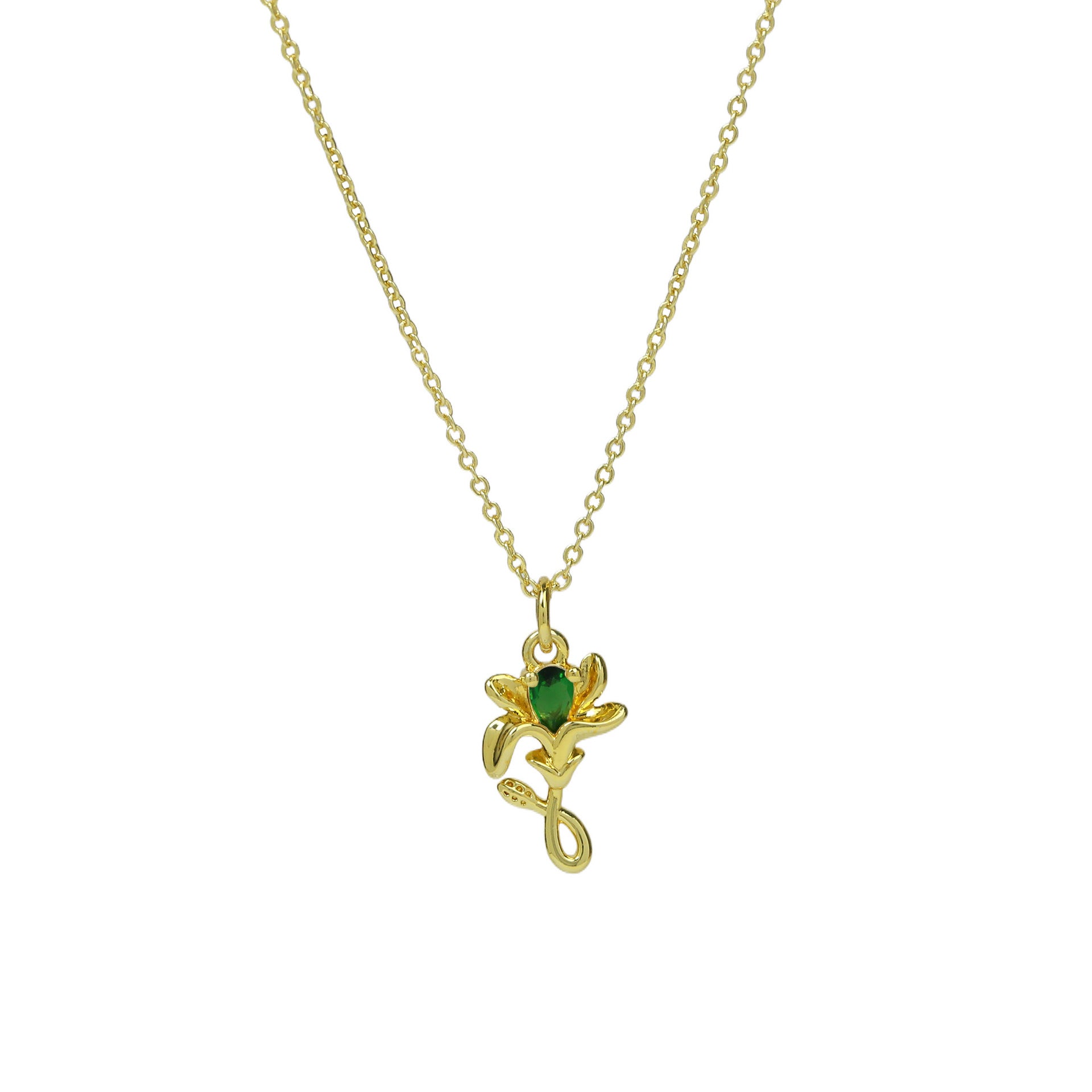Ainslie Zircon Flower Necklace - Necklace 5 [5YAFHOC4]