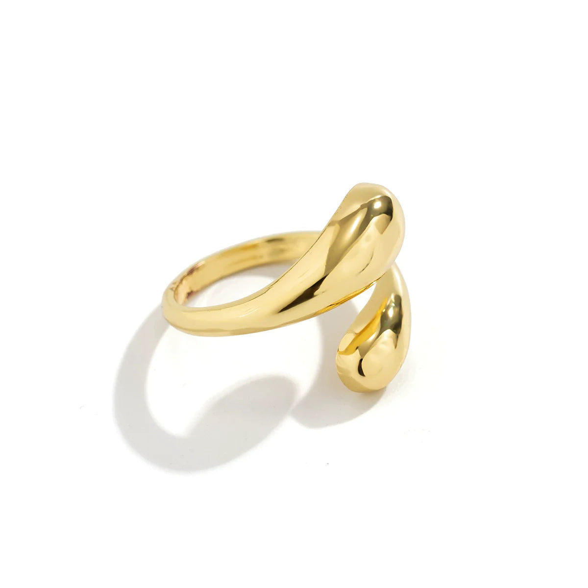Halleigh Open Waterdrop Ring - Gold