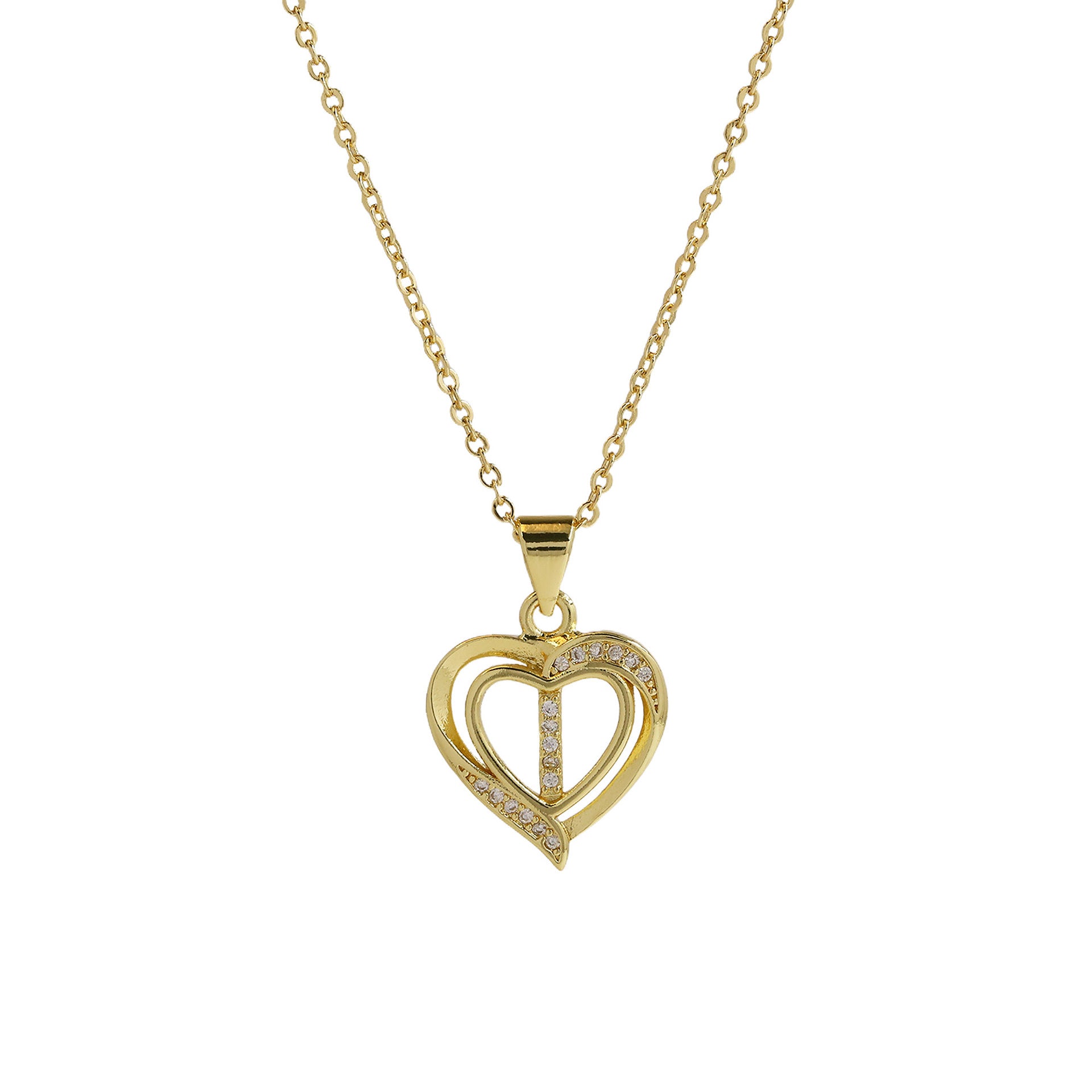 Kamarie Initial Heart Necklace - Necklace I [FC9DYFFI]