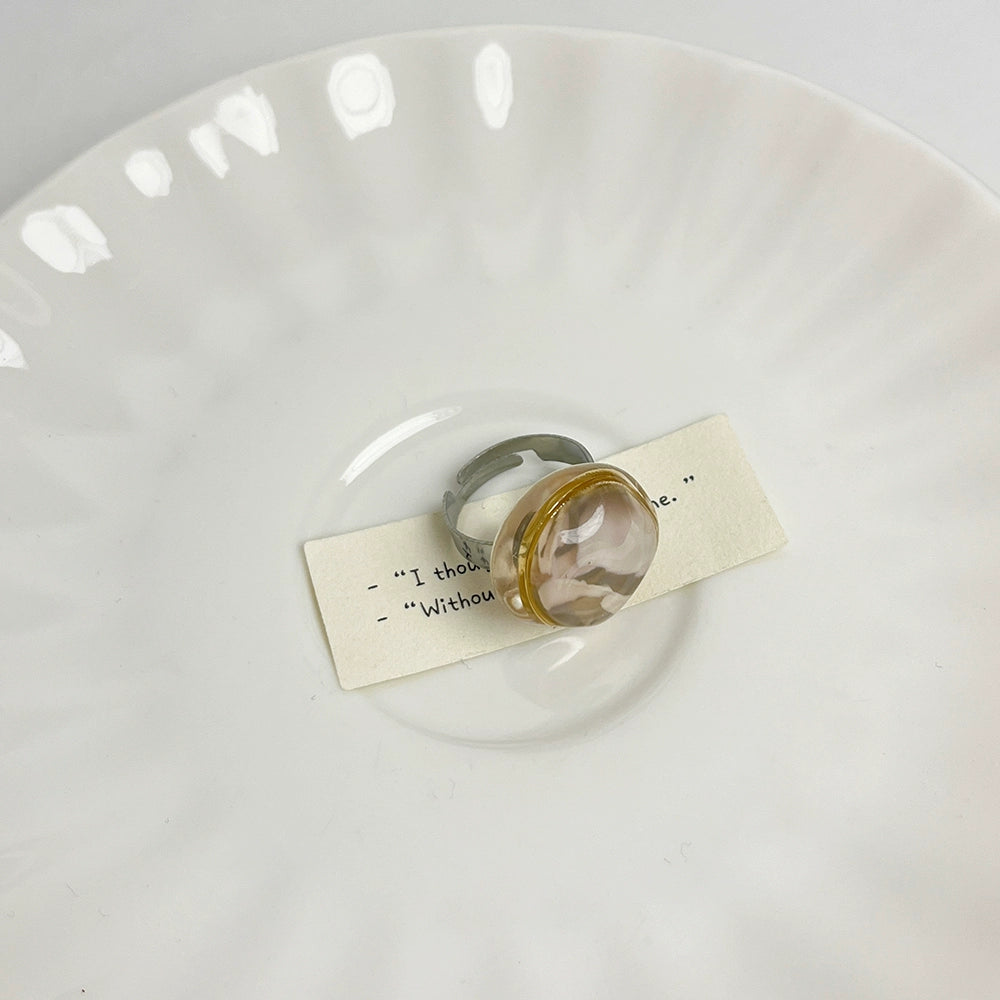 Elayna Sculptural Open Ring - Gray [XGNT40F8]