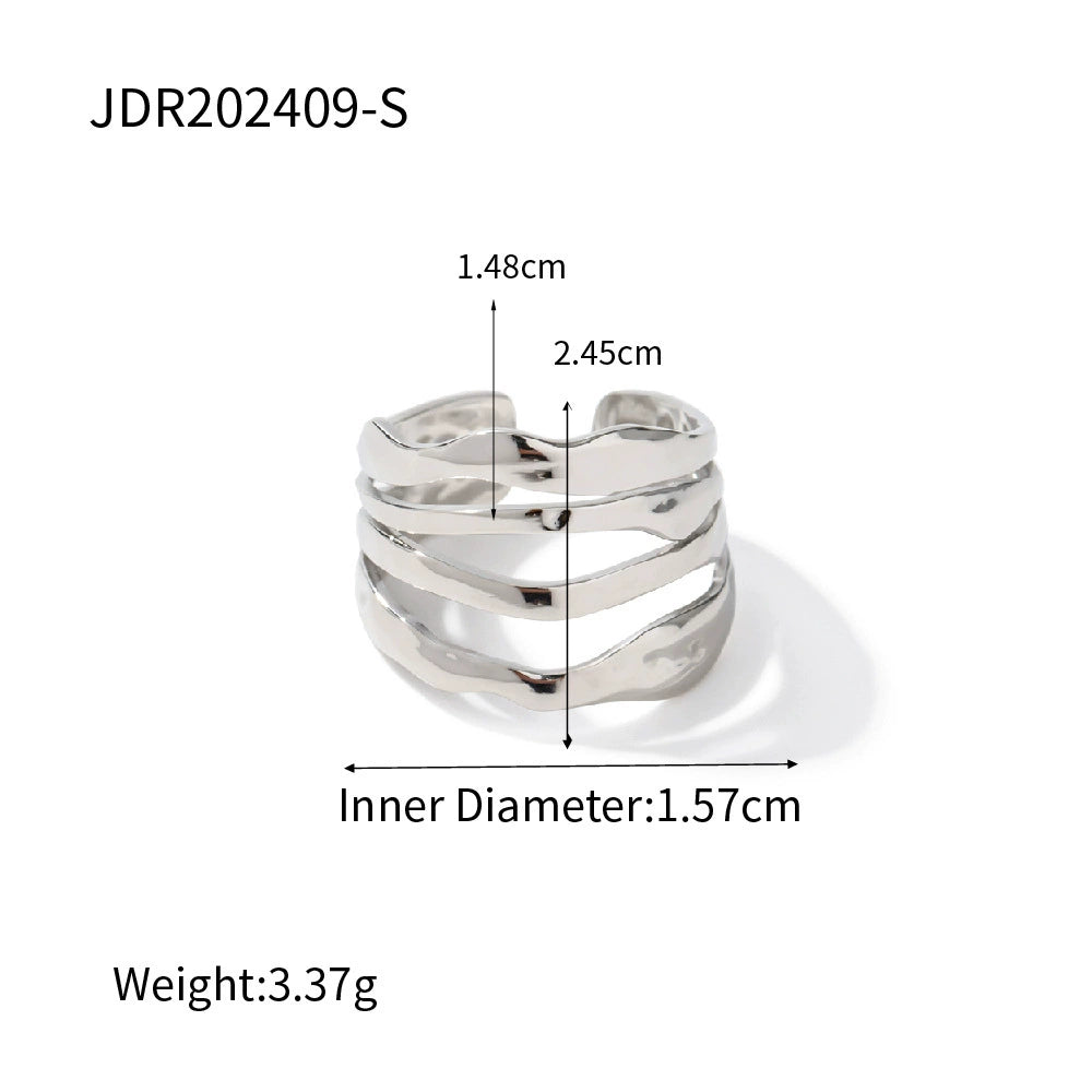 Jozlyn Geometric Stackable Rings - Style JDR202409 (Silver) [NLD7FXQE]
