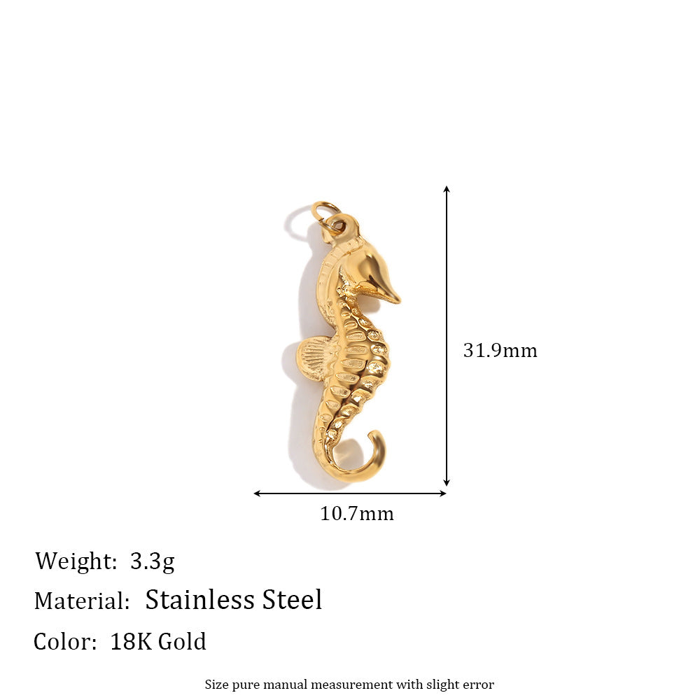 Kayce Geometric Charm Pendants - Seahorse Pendant [LB4LSETO]