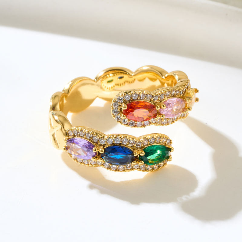 Janyla Colorful Zircon Ring - R15742T2000 [KNMLR57C]