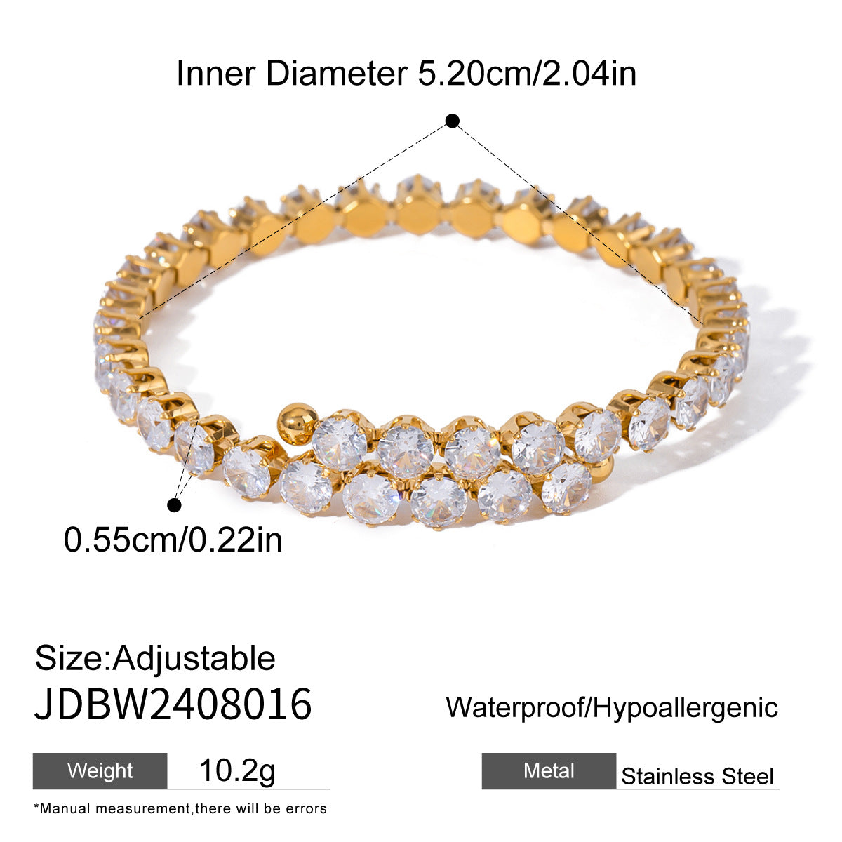 Madigan Zircon Snake Bracelet - JDBW2408016 [L4HOMI72]