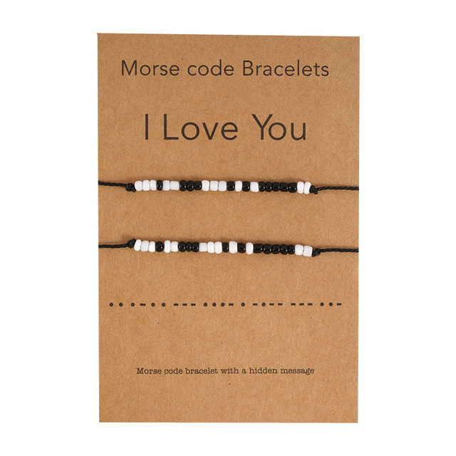 Hayzel Duo Charm Bracelets - Morse Code