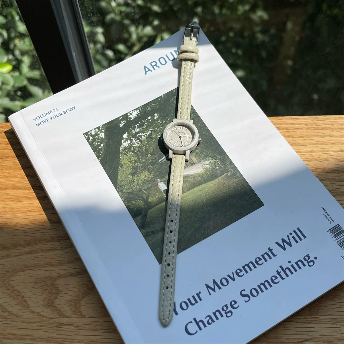 Emmerson Petite Leather Watch - Vanilla Green (GoGo Mini) [72V78VAB]