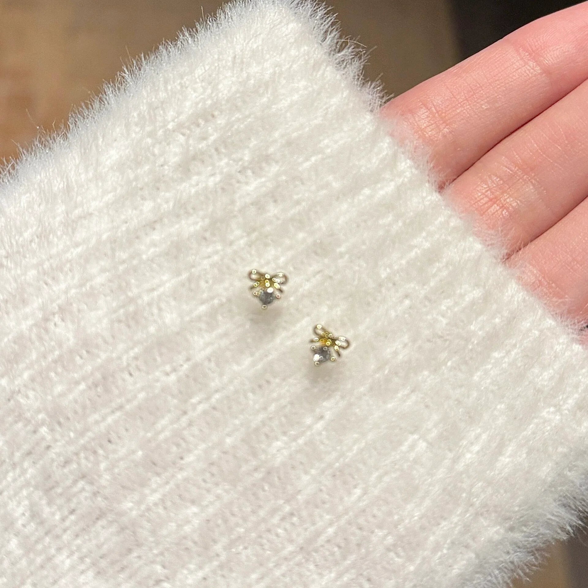 Maelie Sparkle Bow Studs - Bow-knot Zircon Ear Studs