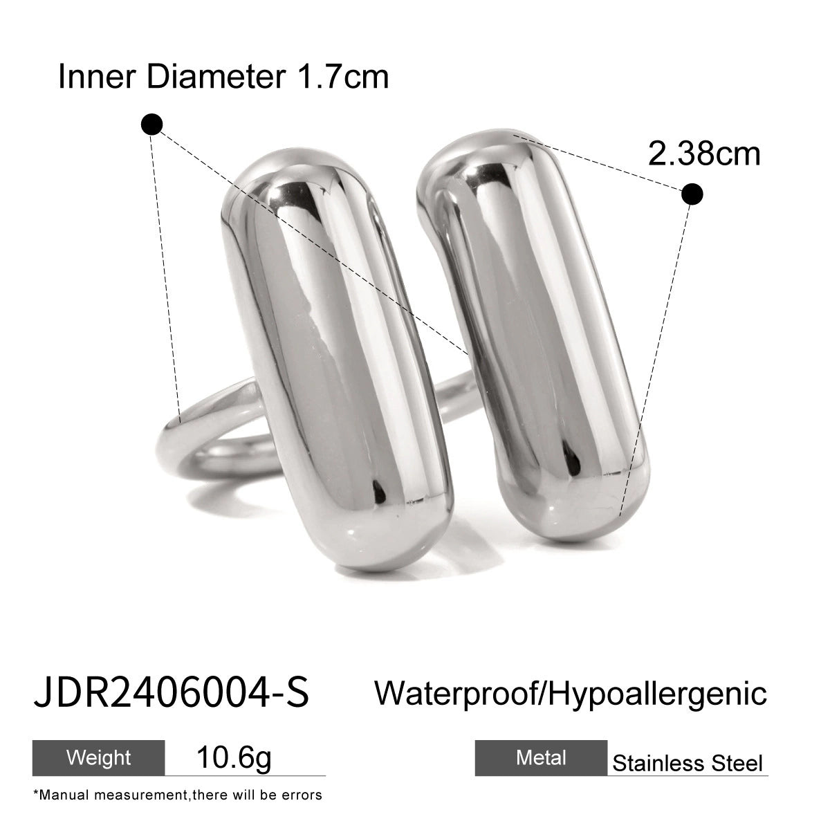 Lyndsey Double Capsule Ring - JDR2406004-S [3FJM3YQW]
