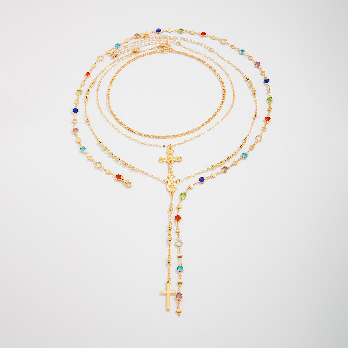 Blakley Colorful Layered Necklace - Gold - Style 06116 [E9TTTTIX]