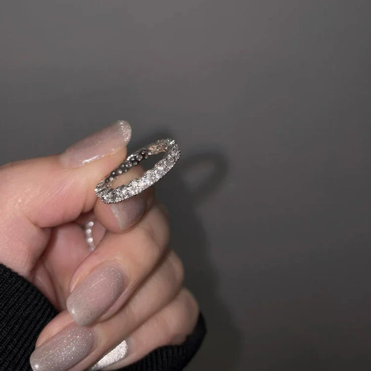 Kaylin Dazzling Zircon Ring - Single Layer Zircon Ring, Gold Plated