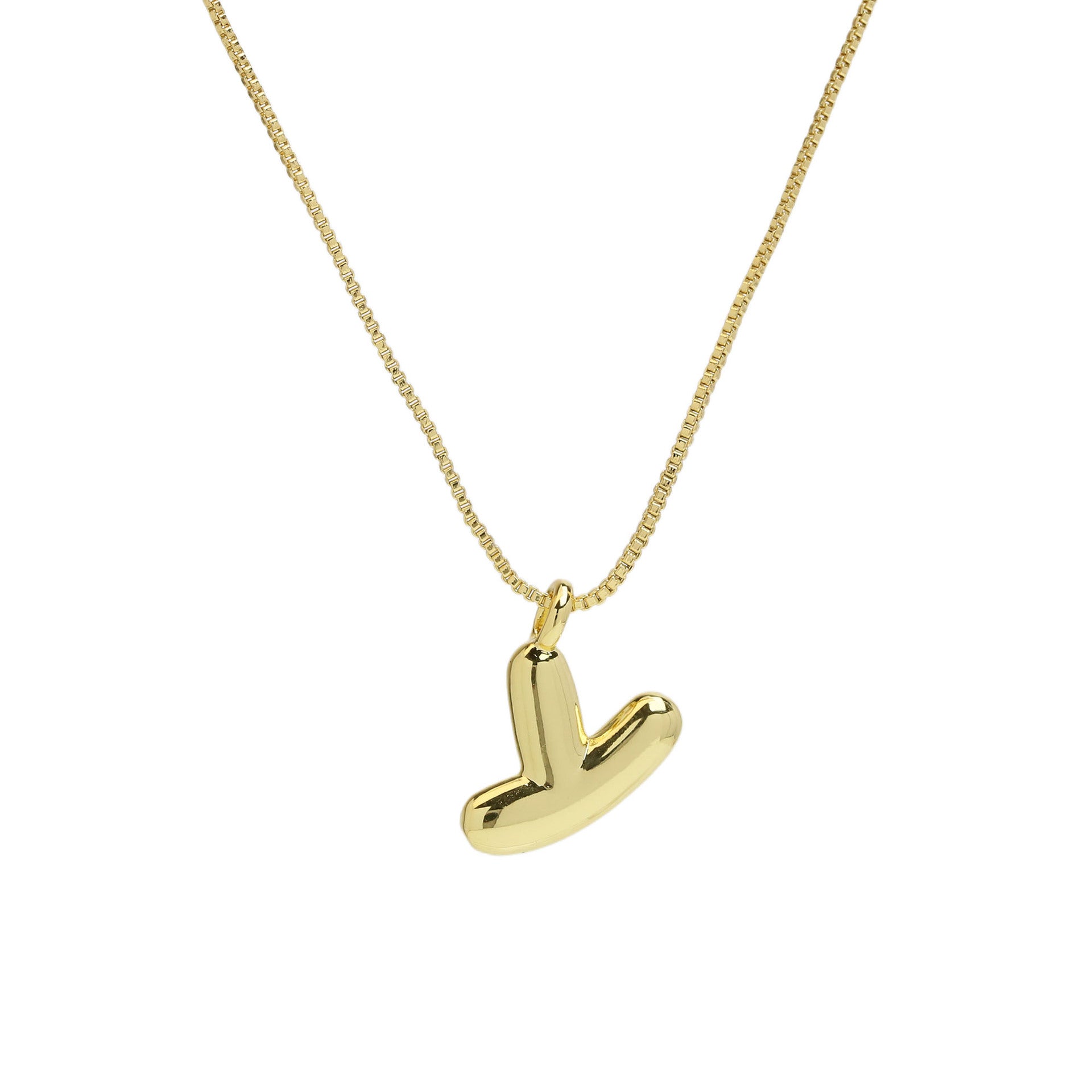 Odalys Gold Initial Pendant - Necklace Y [KQ6A107C]