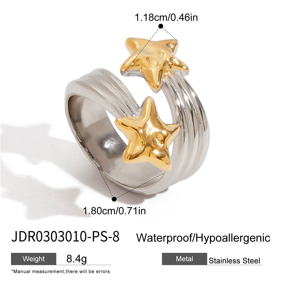 Willamina Starburst Stacking Ring - JDR0303010-PS-8 [F0XLGLH0]