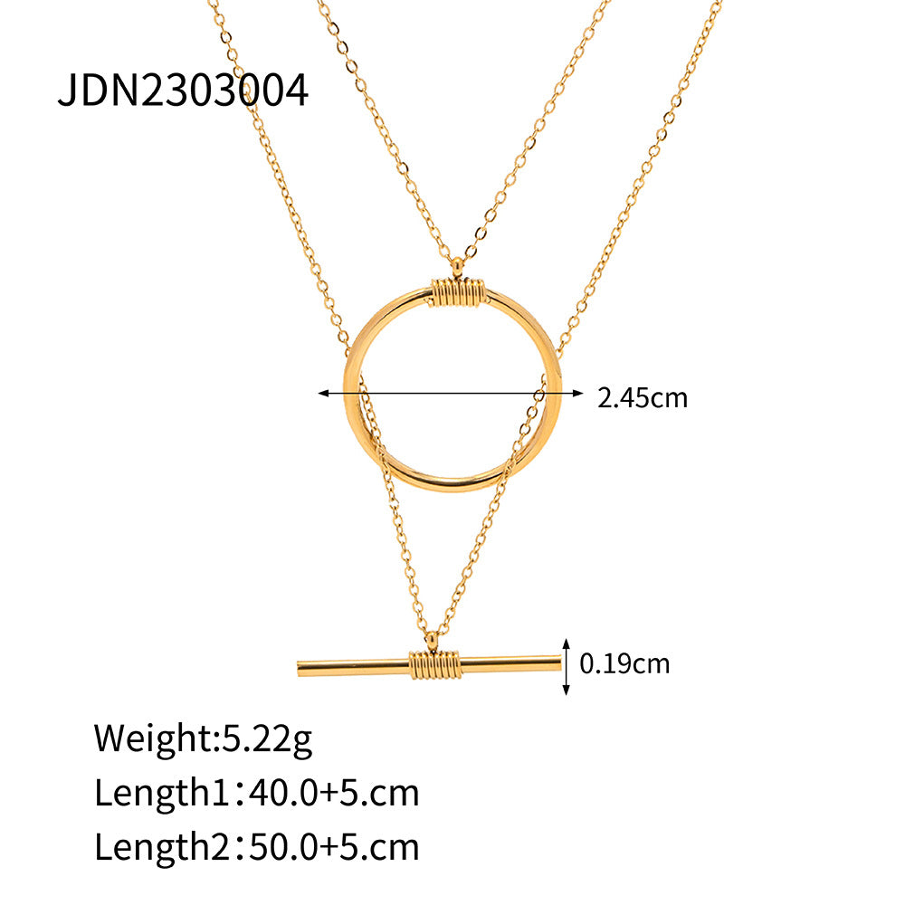 Tamya Layered Disc Necklace - JDN2303004 [DHZ0T2T1]