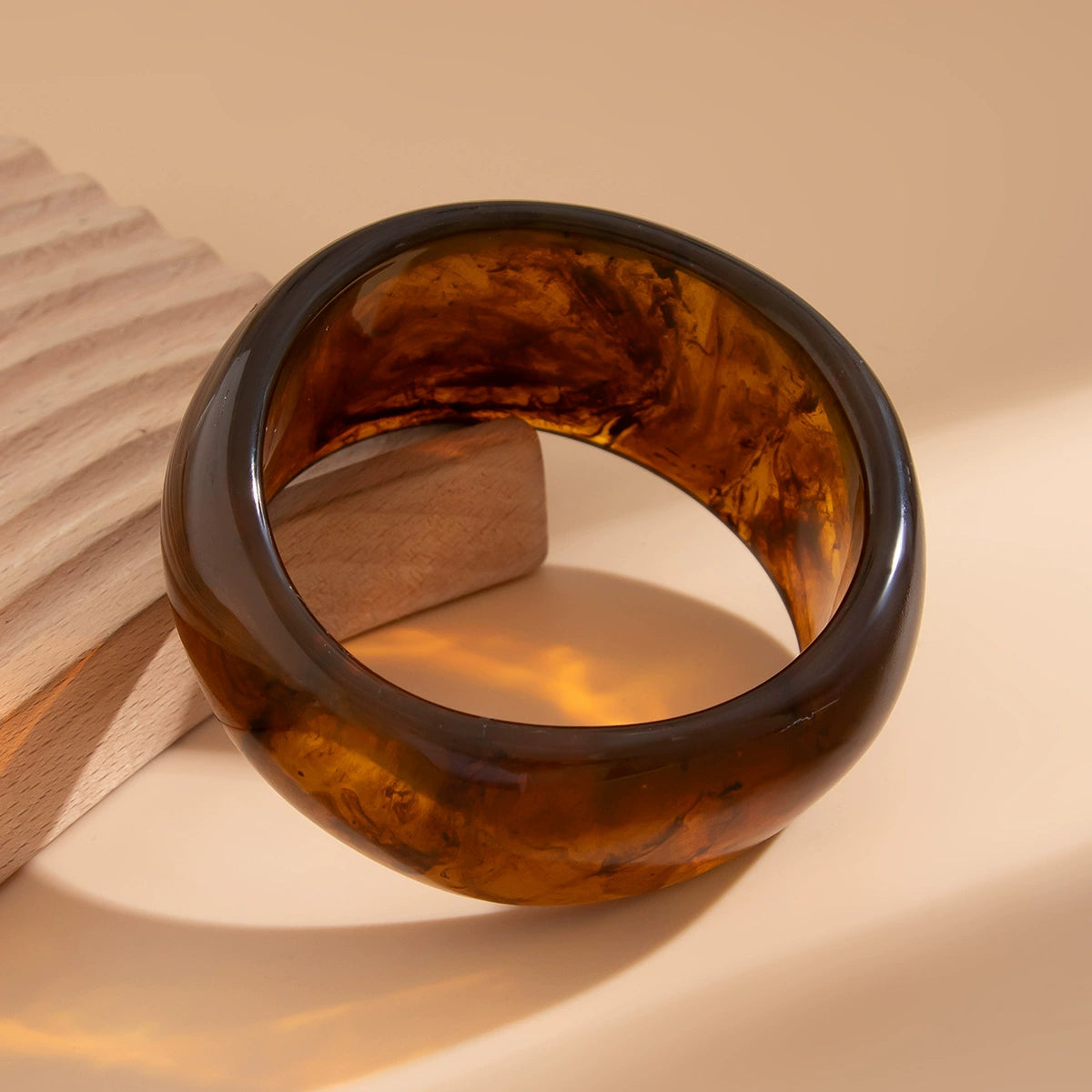 Passion Smudged Resin Bracelet - Coffee [FMRNDWME]