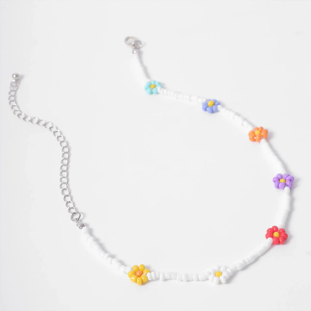 Skyla Floral Beaded Necklace - Style Two Colorful