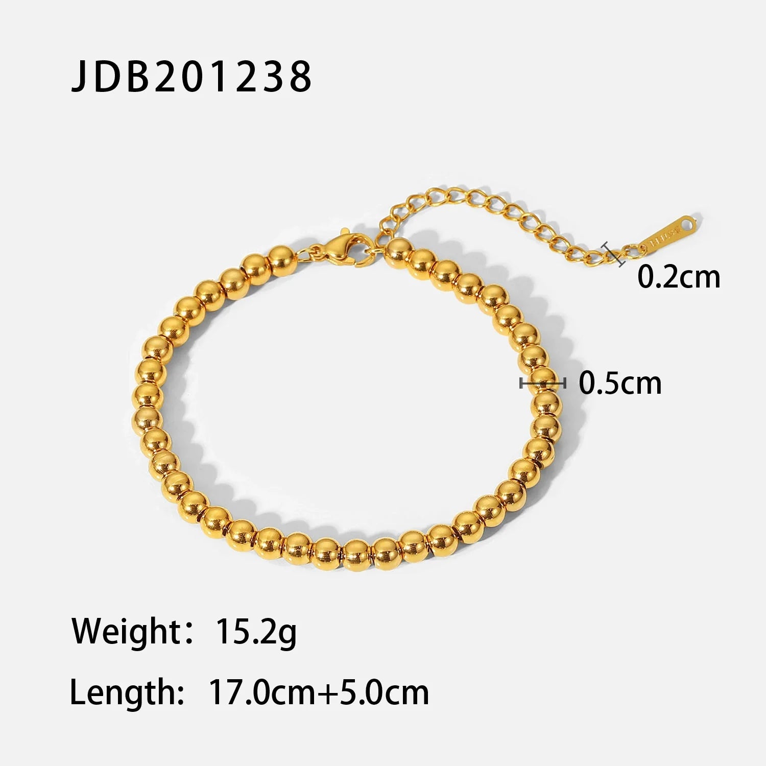 Neha Gold Chain Bracelet - JDB201238