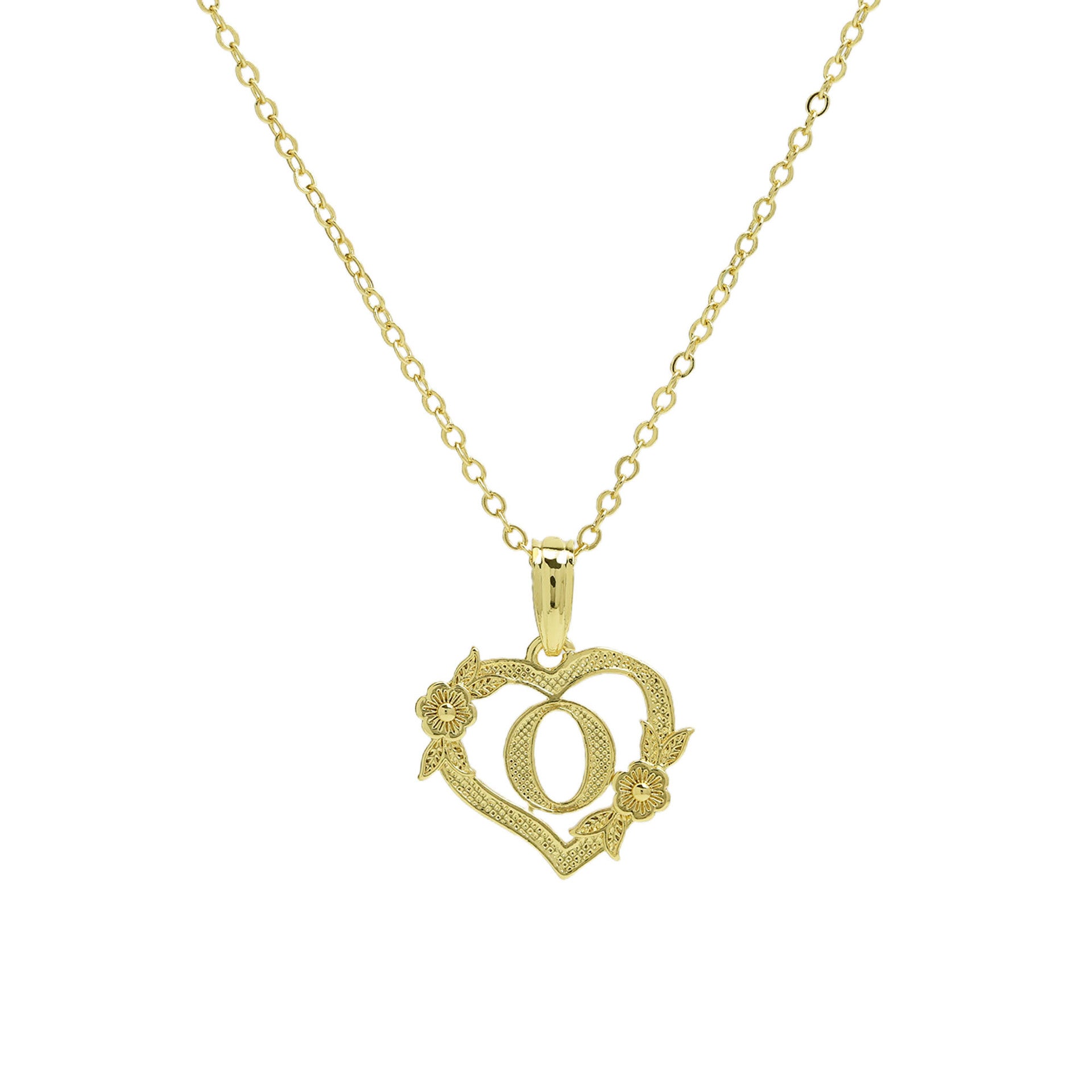 Isobel Initial Heart Pendant Necklace - Necklace O [7C290BLX]