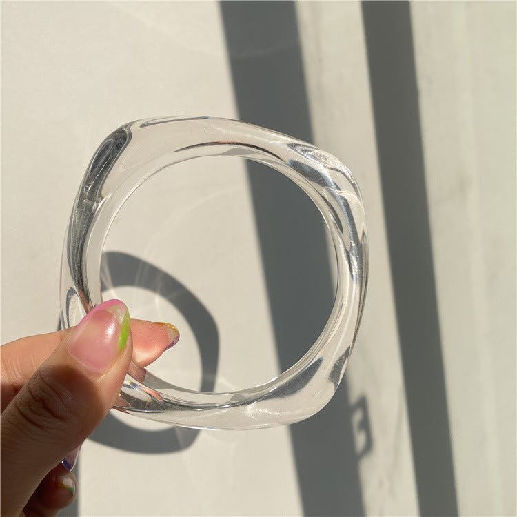 Francesca Marble Resin Bracelet - Square Transparent 1 [BV9UTB12]