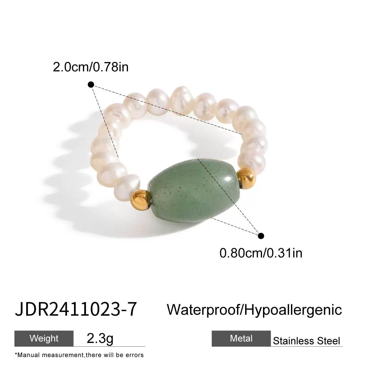 Keegan Freshwater Pearl Ring Set - JDR2411023-7 [HCYXCIKW]