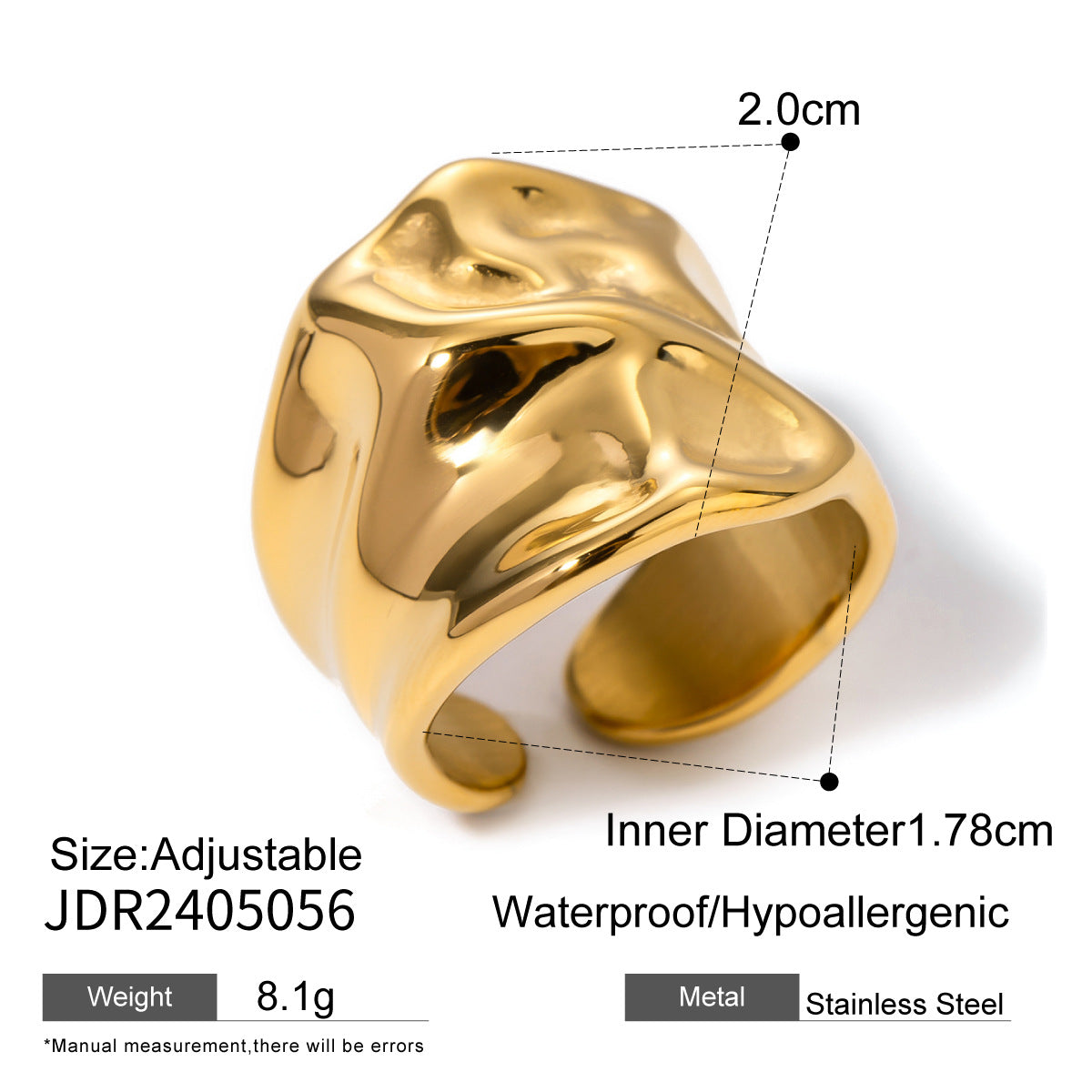 Yadira Wavy Pearl Ring - JDR2405056 [67TKF18L]