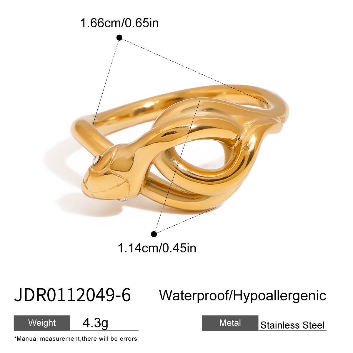 Jayanna Snake Statement Ring - JDR0112049-6 [RV3Z7RI8]