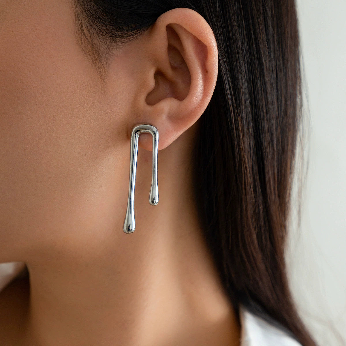 Laiklyn Molten Drop Earrings - Style 06 Silver Tone [BGMUT12Z]