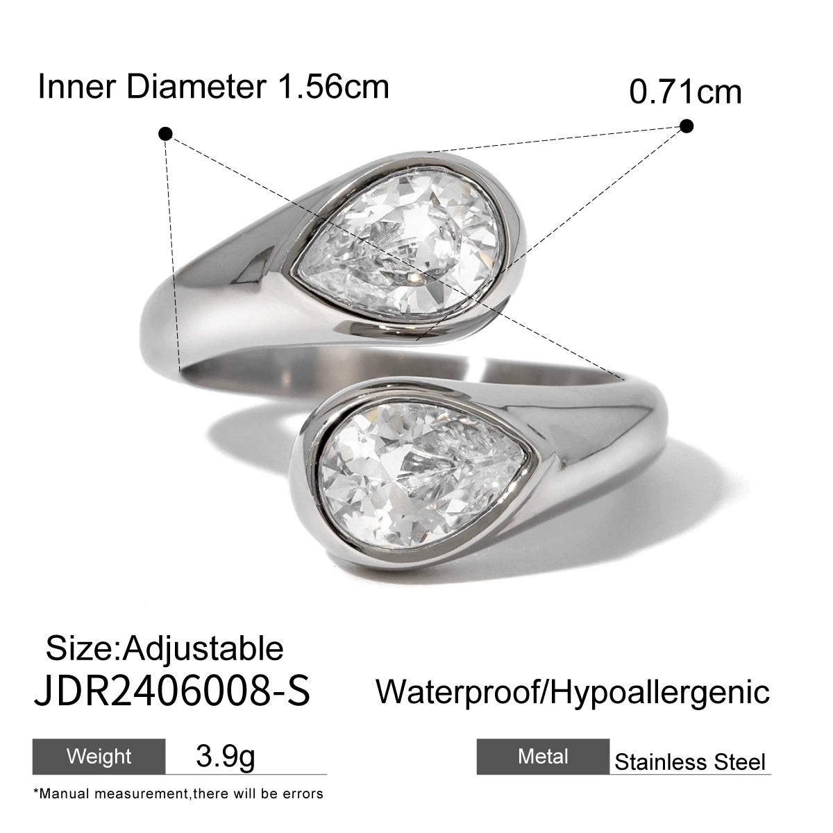 Emileigh Zircon Ring Set - Style JDR2406008 Silver [DA1A4NBX]