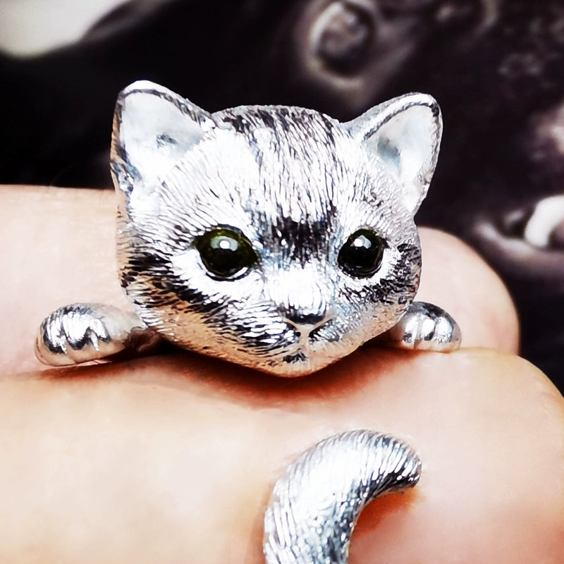Ripley Sterling Cat Eye Ring - Dark Grey [X5HJX6JA]