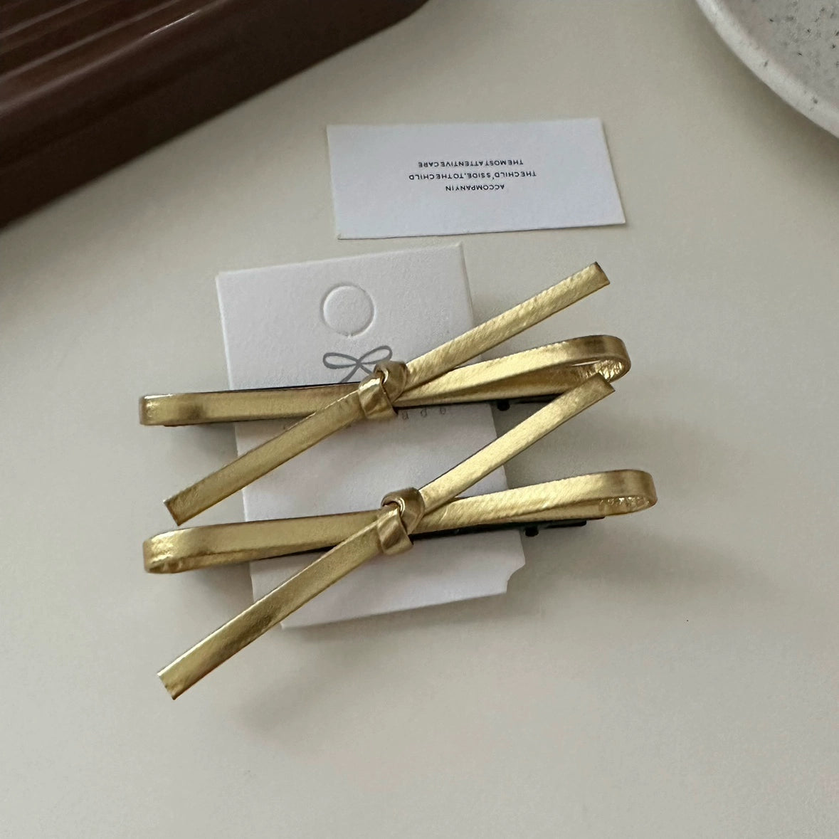 Nicolina Dainty Bow Hairpin - Gold Pair [4RNMEQR0]