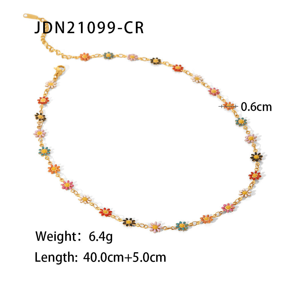 Adair Daisy Charm Jewelry Set - JDN21099-CR [YZH6DDWG]