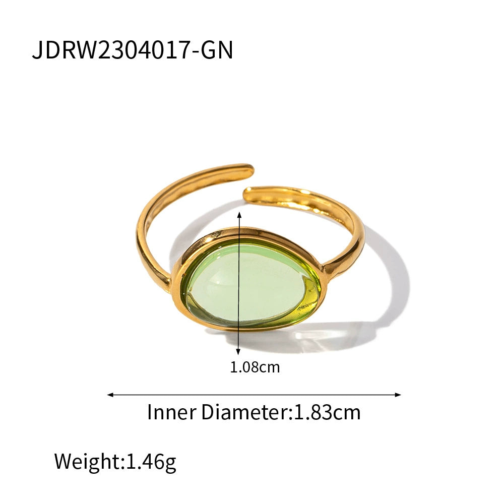 Shaindy Luxe Zircon Rings - JDRW2304017-GN [ZPDB9L7N]