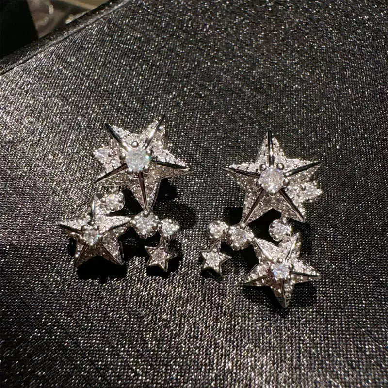 Jaqueline Galaxy Meteor Jewelry - Double Meteor Stud Earrings [4DQW5KBK]