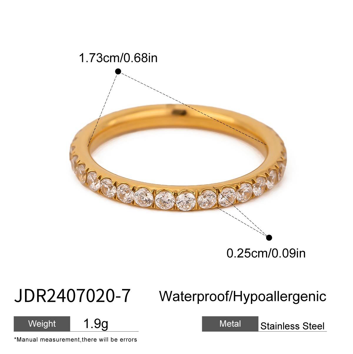 Mihira Geometric Steel Ring - JDR2407020-7 [Y6BJQA4M]