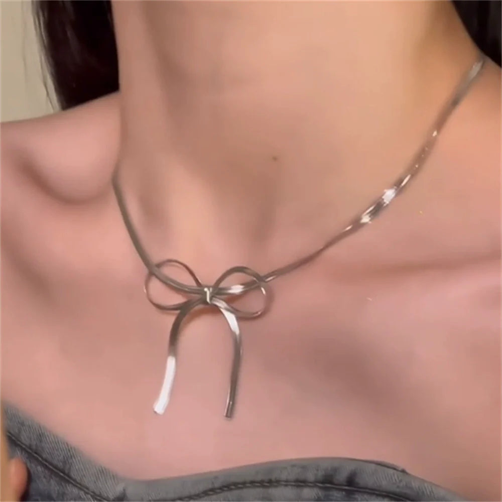Octavia Butterfly Charm Necklace - Silver Plated