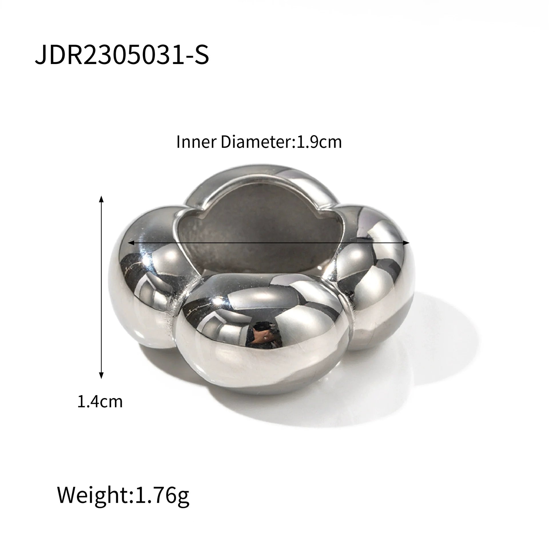 Aubrielle Stainless Steel Statement Ring - undefined