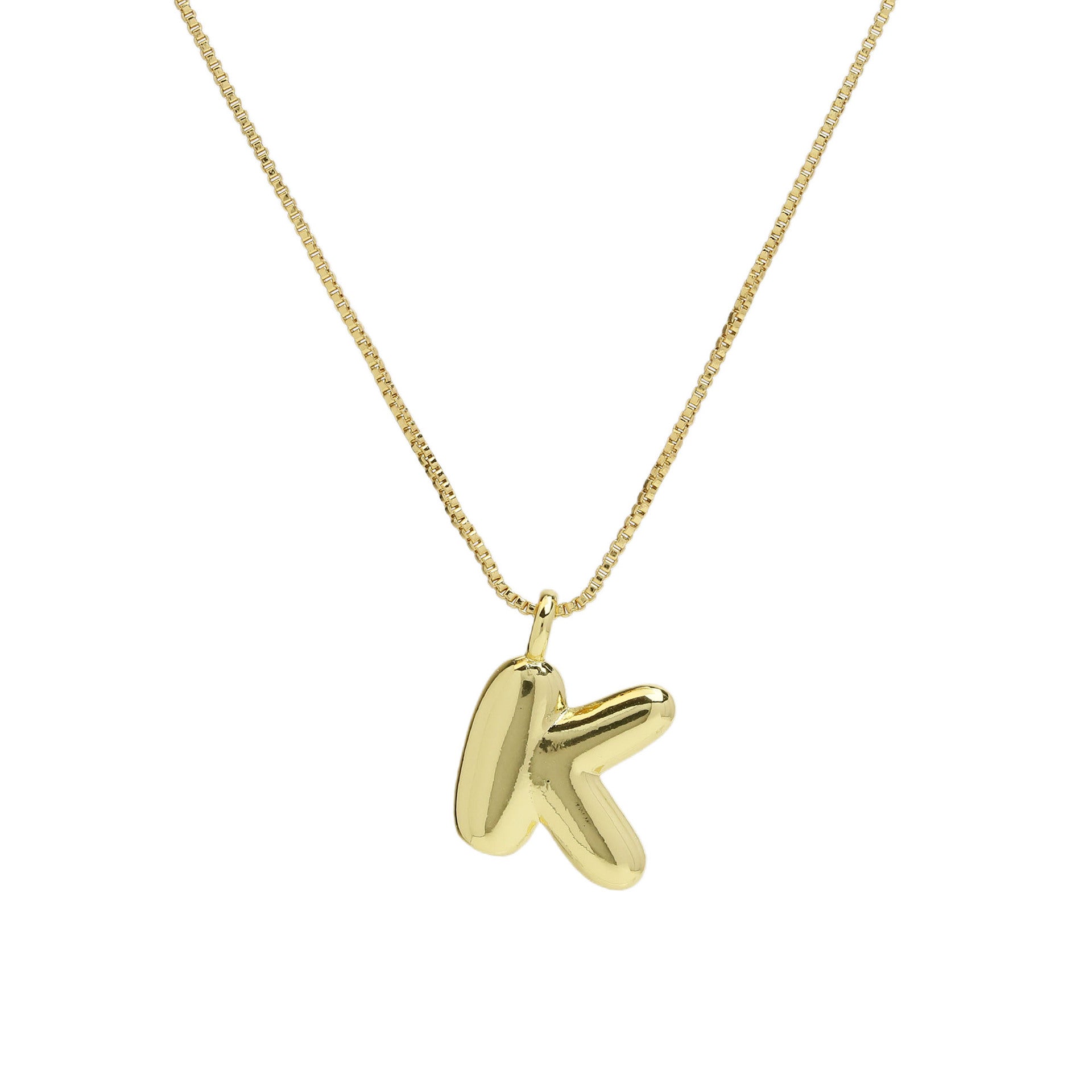 Odalys Gold Initial Pendant - Necklace K [7CCC9HAD]