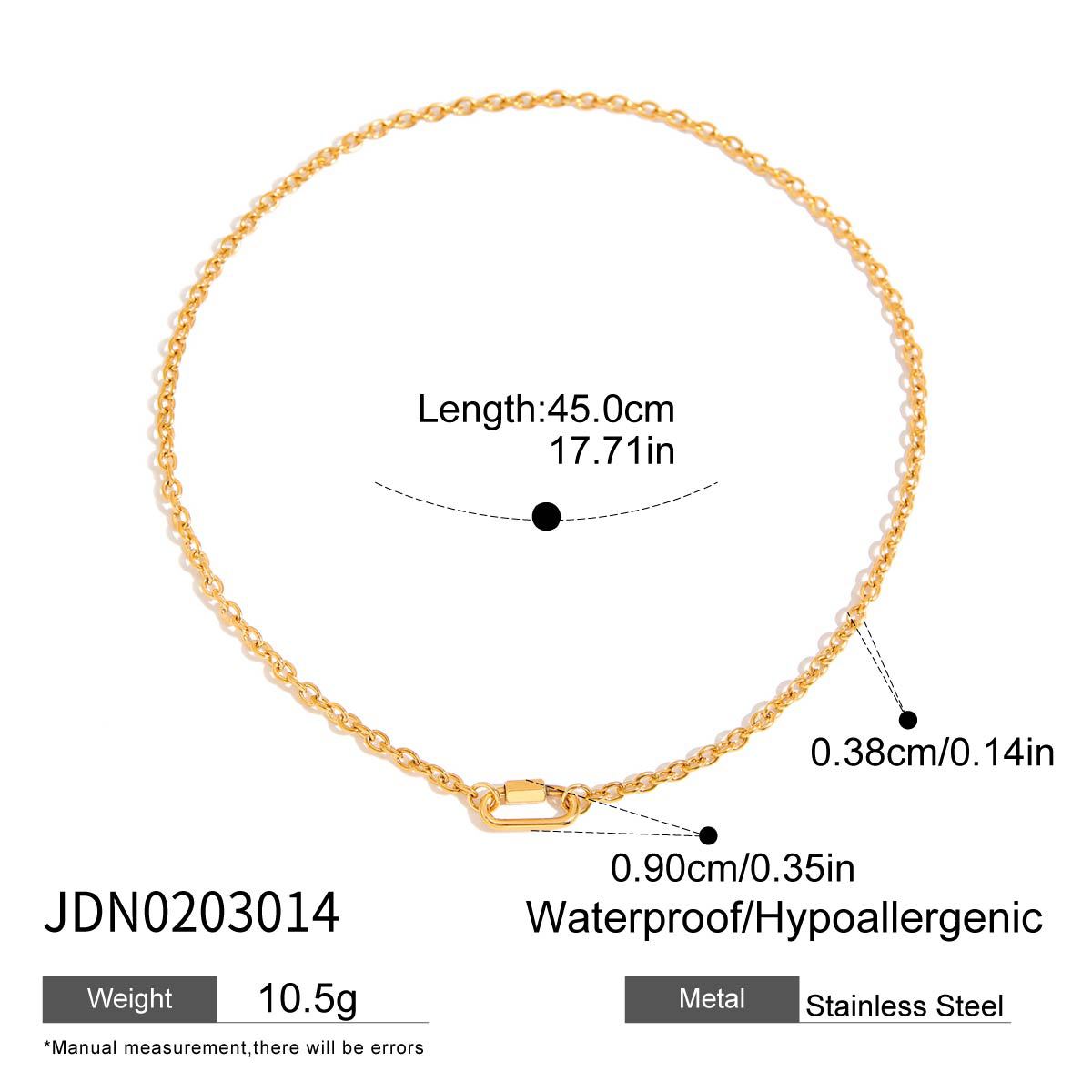 Rosslyn Customizable Chain Necklace - JDN0203014 DIY Necklace [Q4993M9J]