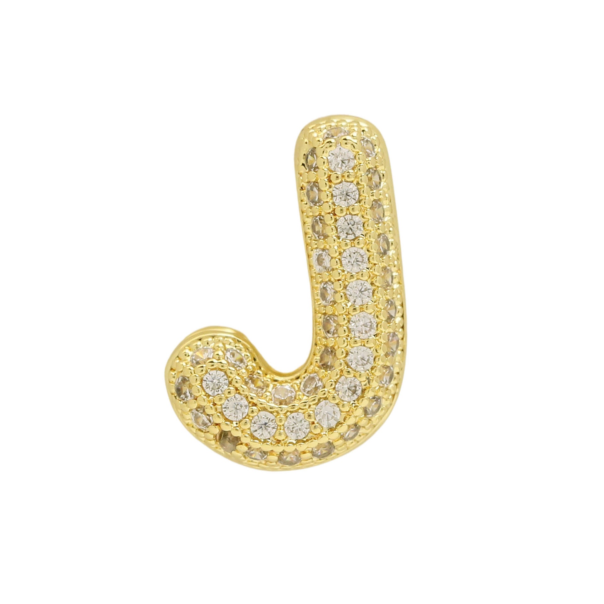 Israa Gold Bubble Letter Bracelet - J [ALN1ETD3]
