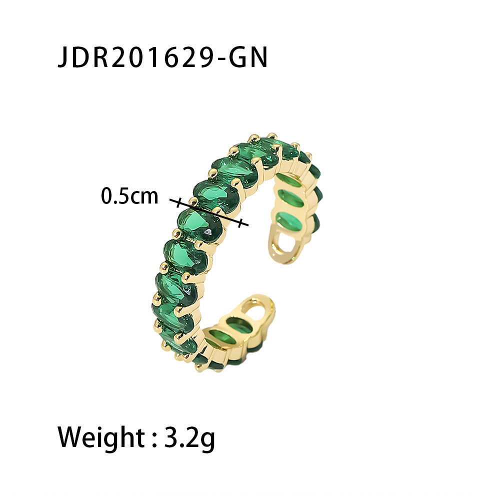 James Stainless Steel Statement Ring - JDR201629-GN [AURV9ZF1]