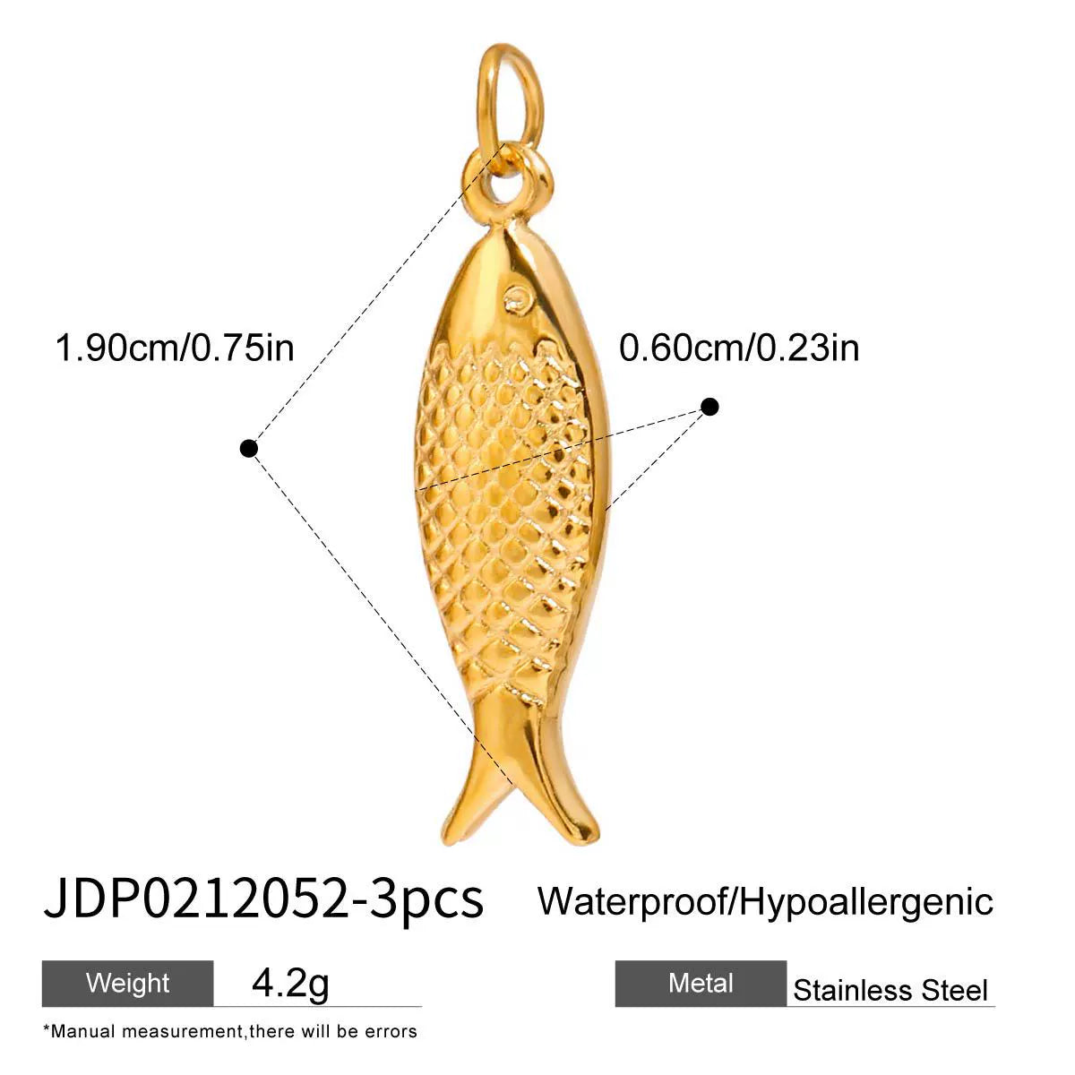 Kaylea Titanium Charm Pendants - JDP0212052-3pcs [85AEQ50M]