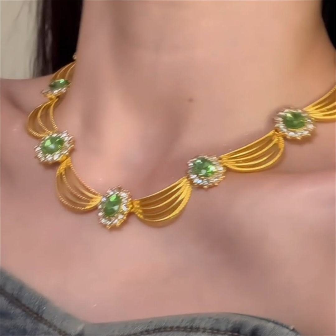 Aniyla Crystal Ornate Choker - Necklace