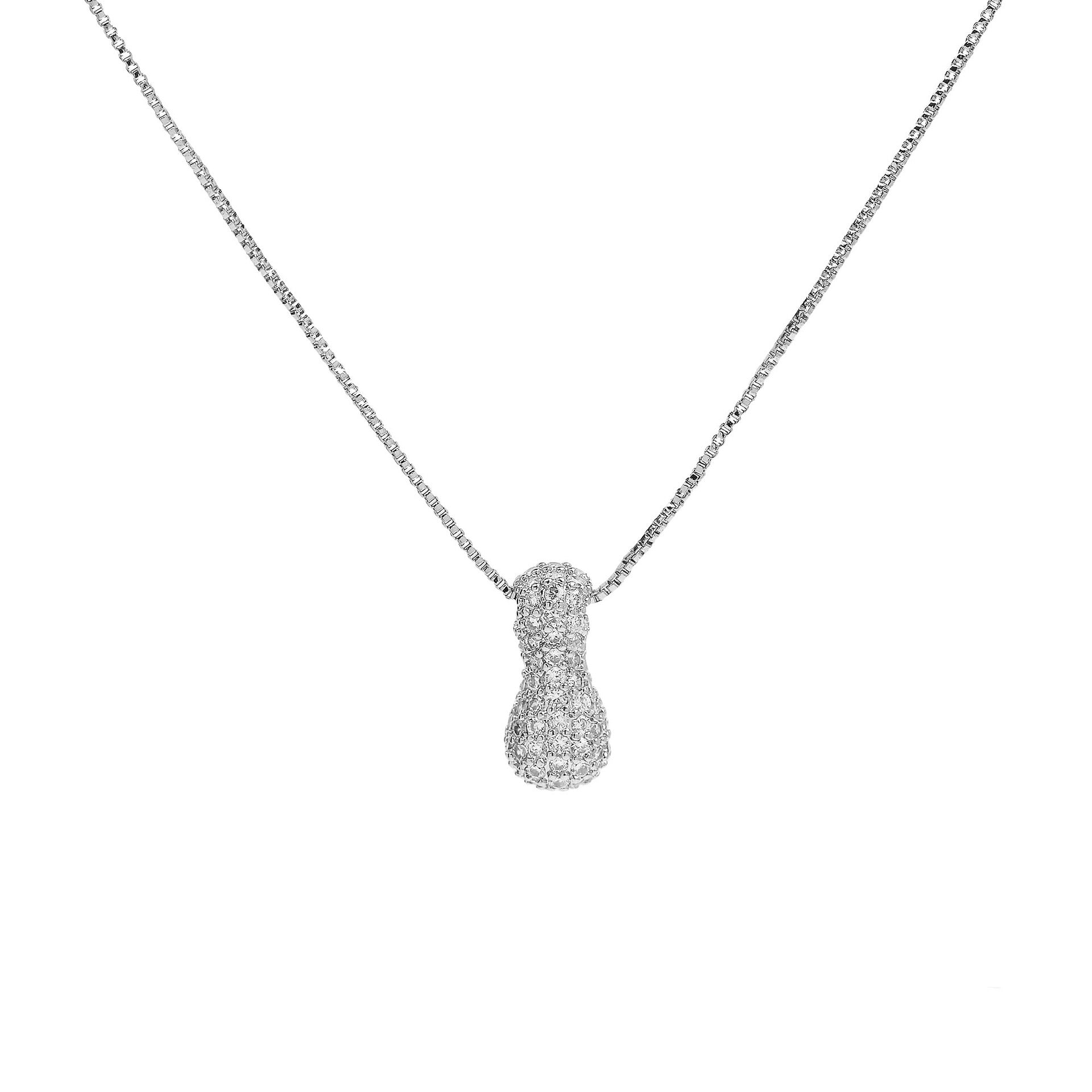 Francis Bubble Initial Necklace - Silver Necklace I [4WB7WEKW]