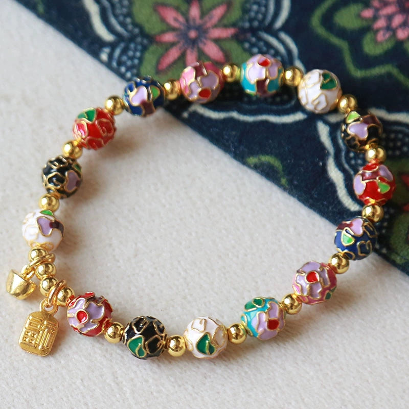 Ayaat Enamel Bloom Bracelet - Colorful Peony [E3UWN7TO]