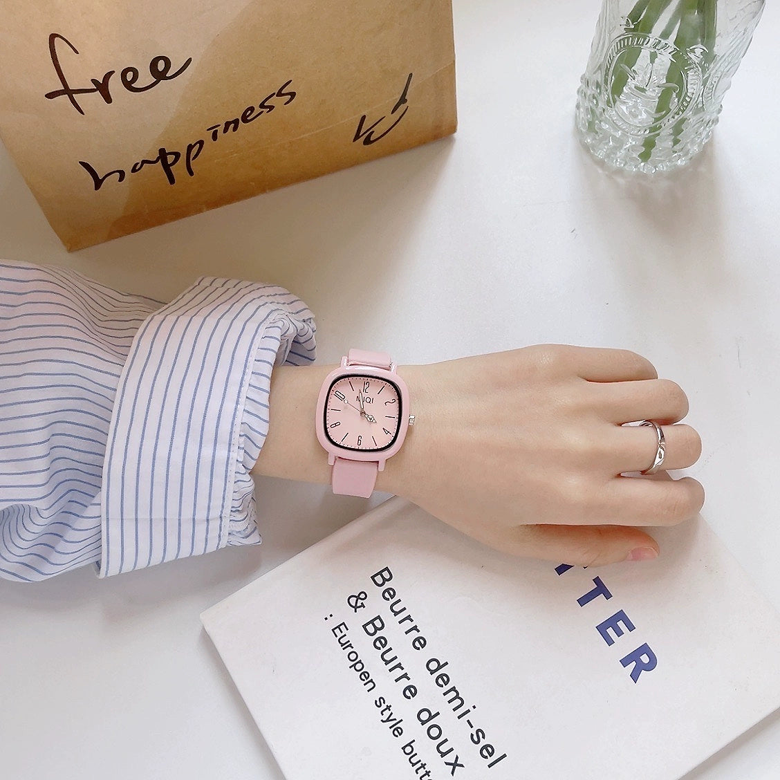 Porter Square Timepiece - Dusty Pink [TLOUL9DF]