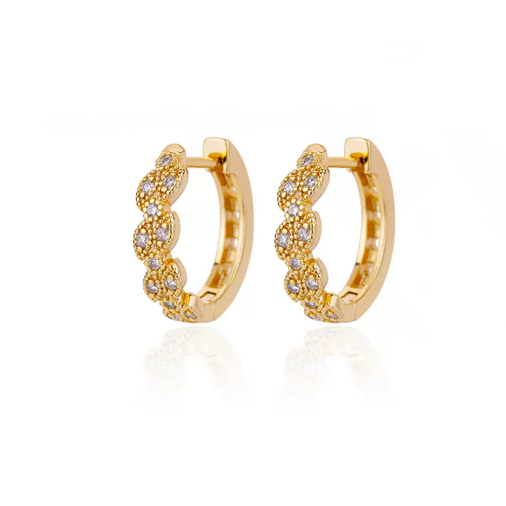 Phoebe Gold Chunky Hoop Earrings - E3127G-2
