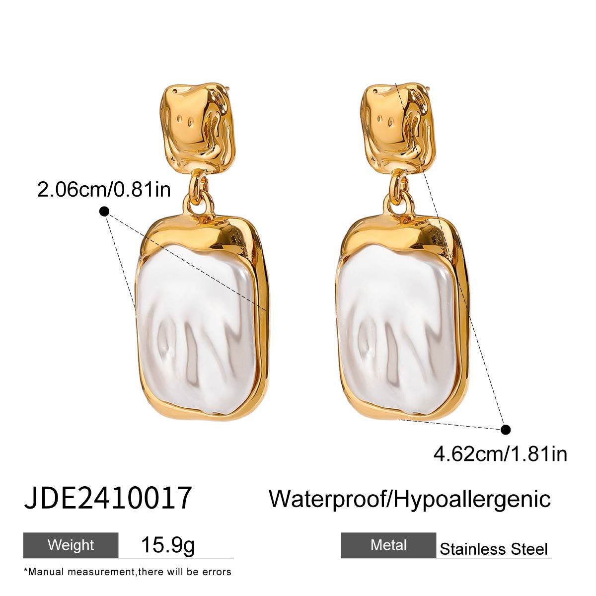 Laniya Dangle Pearl Cross Earrings - Pearl Cross Dangle Earring [6ABH21DN]