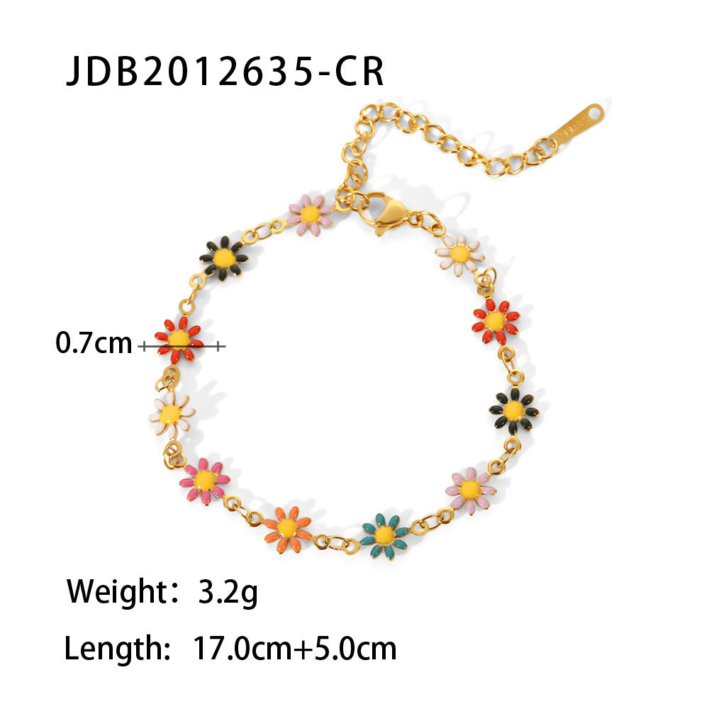 Adair Daisy Charm Jewelry Set - JDB2012635-CR [E1NC0FJ0]