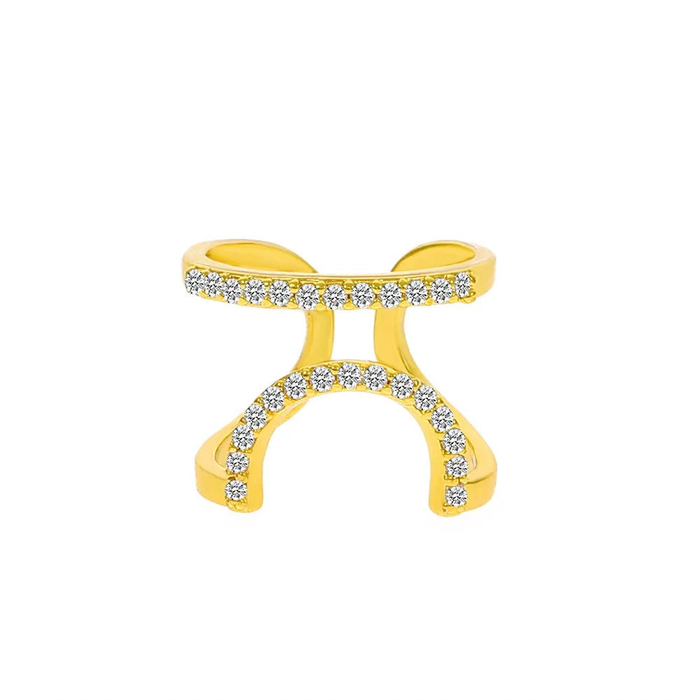 Kristi Geometric Nail Rings - Light KC Gold Style 6